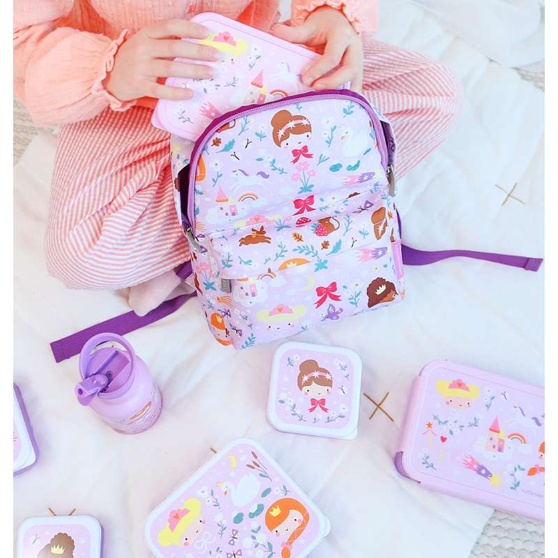 A Little Lovely Company Matlåda - och snackboxset - 4 st. - Prinsessor 