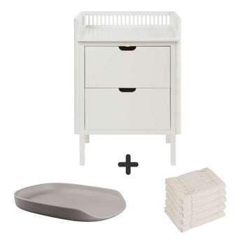 Sebra Skötbordet m. Lådor - Classic White - Bundle 1 