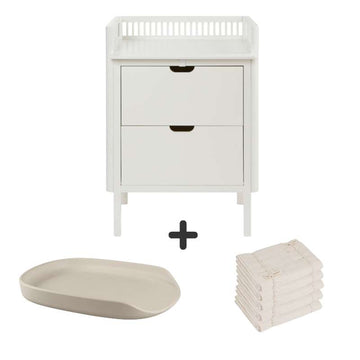 Sebra Skötbordet m. Lådor - Classic White - Bundle 2 