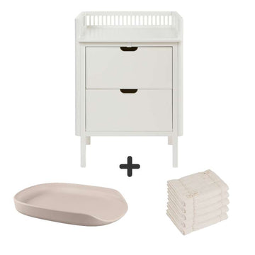 Sebra Pussbordet m. Lådor - Classic White - Paket 4 