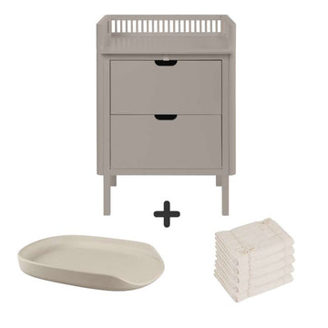 Sebra Skötbordet m. Lådor - Jetty Beige - Paket 2 