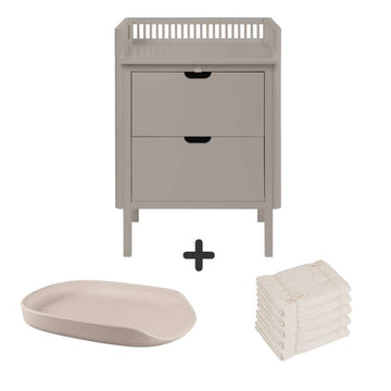 Sebra Skötbordet m. Lådor - Jetty Beige - Bundle 3 