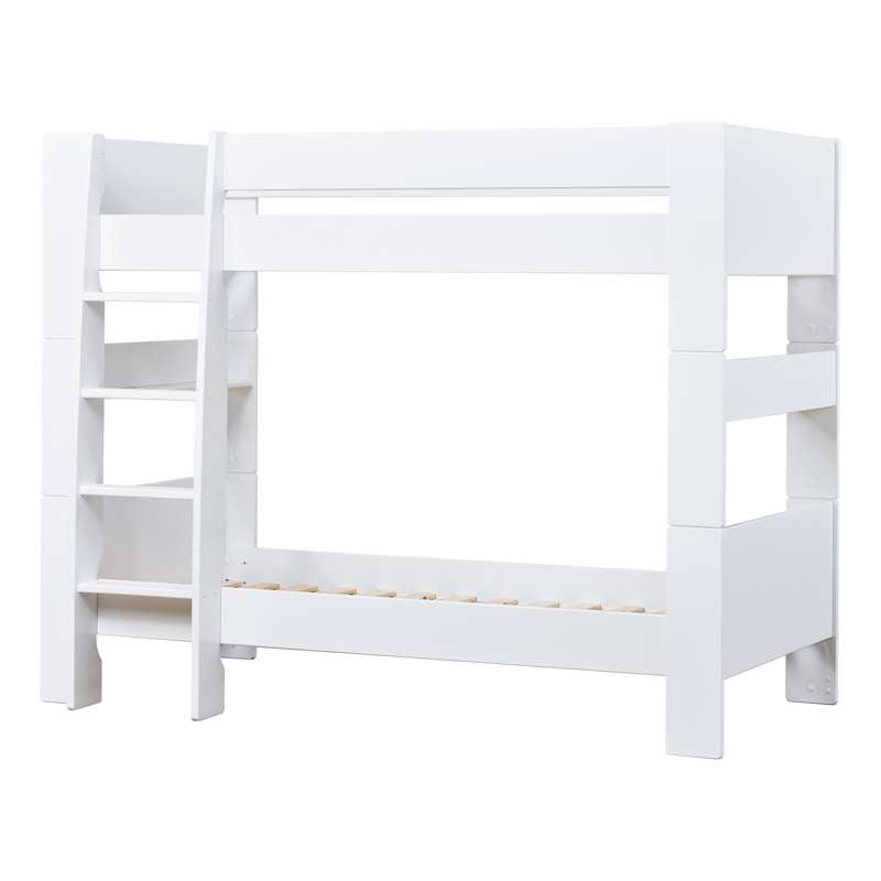 Hoppekids PURE - Våningsäng - 90x200 cm - Vit 