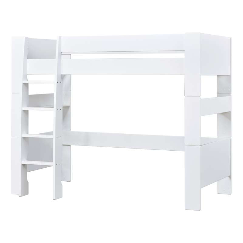 Hoppekids PURE - Loftsäng - 90x200 cm - Vit 