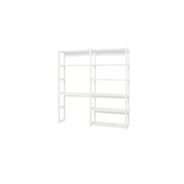 Hoppekids STOREY - Sätt m. 8 Hyllor och Skrivplatta - 80 cm. - Vit 