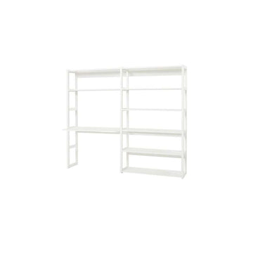 Hoppekids STOREY - Sätt m. 8 Hyllor och Skrivplatta - 100 cm. - Vit 