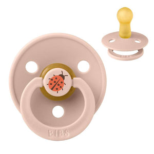Bibs Rund Colour Napp - strl. 2 - naturgummi - Studio - Nyckelpiga - Blush 