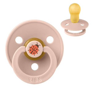 Bibs Rund Colour Napp - strl. 3 - naturgummi - Studio - Nyckelpiga - Blush 