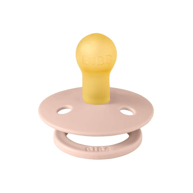 Bibs Rund Colour Napp - strl. 1 - naturgummi - Studio - Nyckelpiga - Blush 