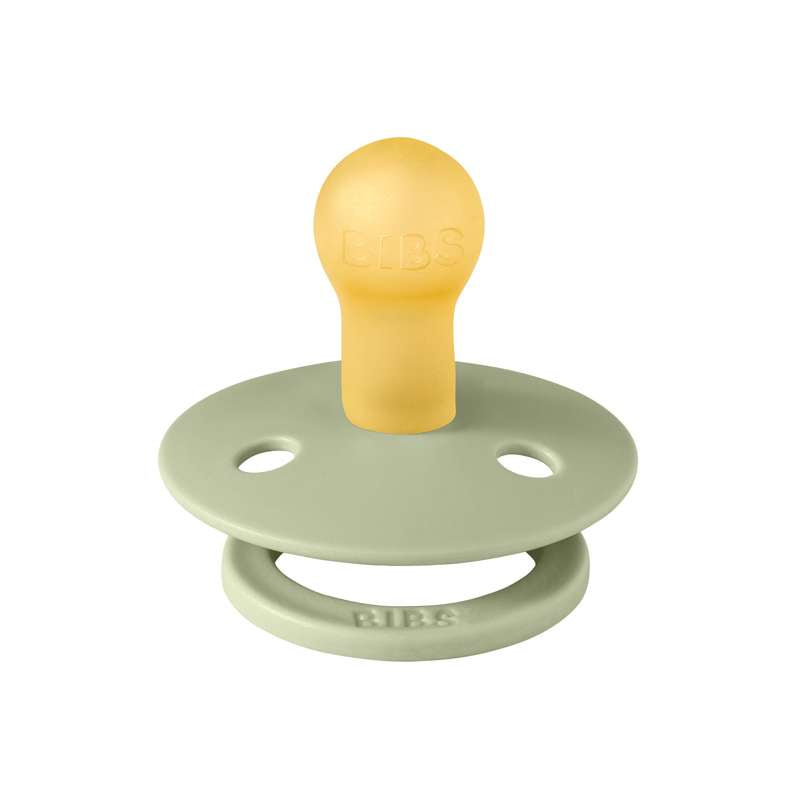 Bibs Rund Colour Napp - strl. 1 - naturgummi - Studio - Bumblebee - Salvia 