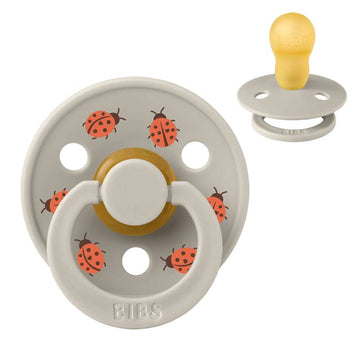 BIBS Rund Colour Napp - Strl. 3 - Naturgummi - Ladybug Studio - Sand