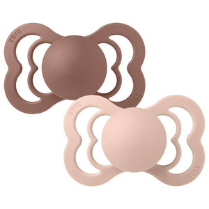 Bibs Supreme Napp - 2-Pack - strl. 2 - naturgummi - Woodchuck/Blush 