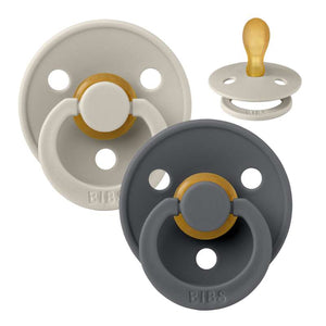 BIBS Symmetrisk Colour Sut - 2-Pack - strl. 2 - naturgummi - Sand/Järn 