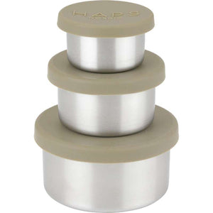 Haps Nordic Stål Trio Matbehållare - Oliv 