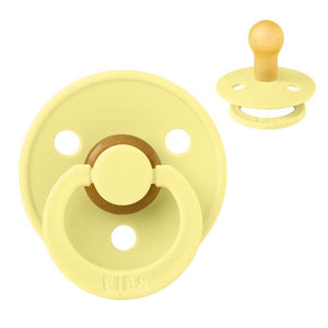 Bibs Rund Colour Napp - strl. 1 - naturgummi - Solsken 