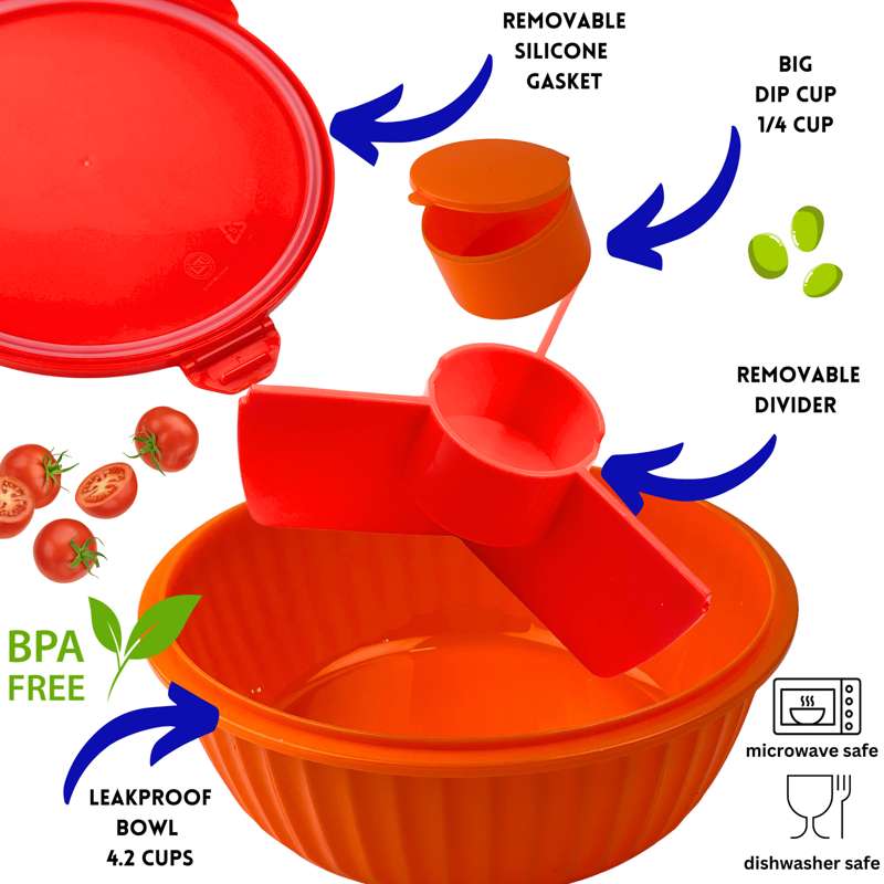 Yumbox Matlåda - Poke Love Bowl - 4 rum - Tangerinorange 