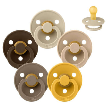 Bibs Rund Colour Napp - bundle - 5 st. - strl. 1 - Nallebjörn 