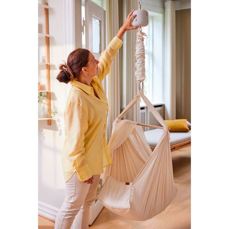 Hjälpa Bundle - Premium - Gungningsvagga m. Gungmotor och Takupphängning - Naturlig 