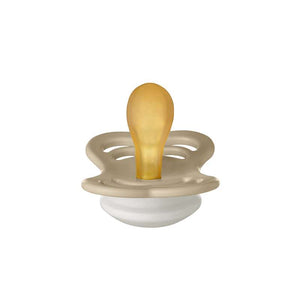 Bibs Supreme Napp - strl. 1 - naturgummi - GLOW - Vanilj 