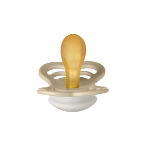 BIBS Symmetrisk Supreme Napp - Stl. 2 - Naturgummi - GLOW - Vanilla
