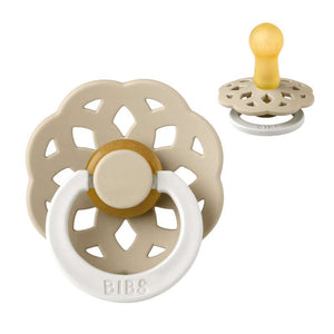 BIBS Rund Boheme napp - Str. 2 - Naturgummi - GLOW - Vanilla