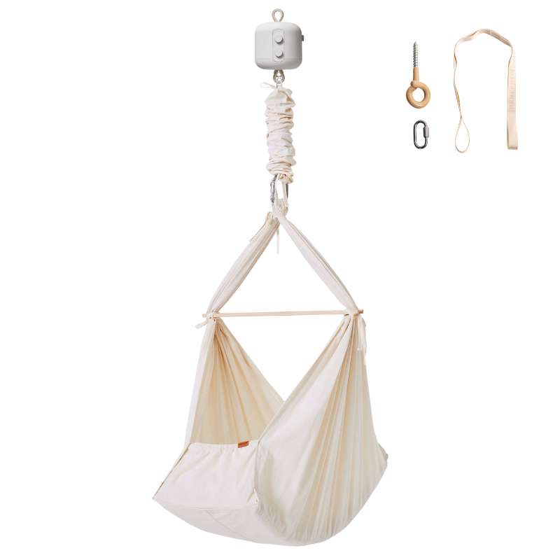 Hjälpa Bundle - Grundläggande Slyngevugge m. Vuggemotor och Takupphäng - Naturlig 