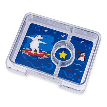 Yumbox Insatsbricka - Minisnackbricka - 3 fack - Isbjörn 