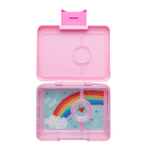 Yumbox Matlåda - Minisnack - 3 fack - Power Pink/Regnbåge 