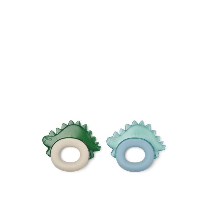 Liewood Kylande Dino Biteringar - 2-pack - Blue Fog Multi Mix 