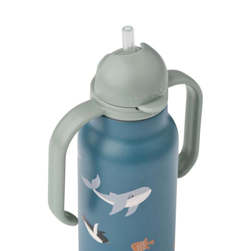Liewood Kimmie Drickflaska - Rostfritt Stål - 250ml - Arktiska Havet/ Havsutsikt 