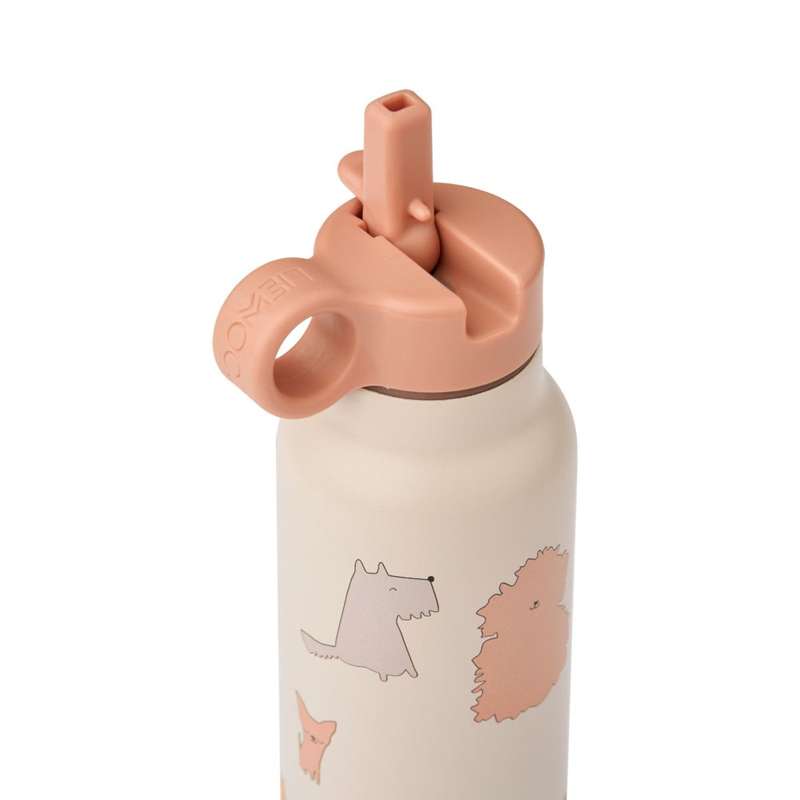 Liewood Falk Drickflaska - Rostfritt Stål - 350 ml. - Katter och Hundar/Sandy 