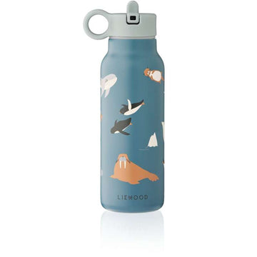 Liewood Falk Drickflaska - Rostfritt Stål - 350 ml. - Arctic Sea/ Ocean View 
