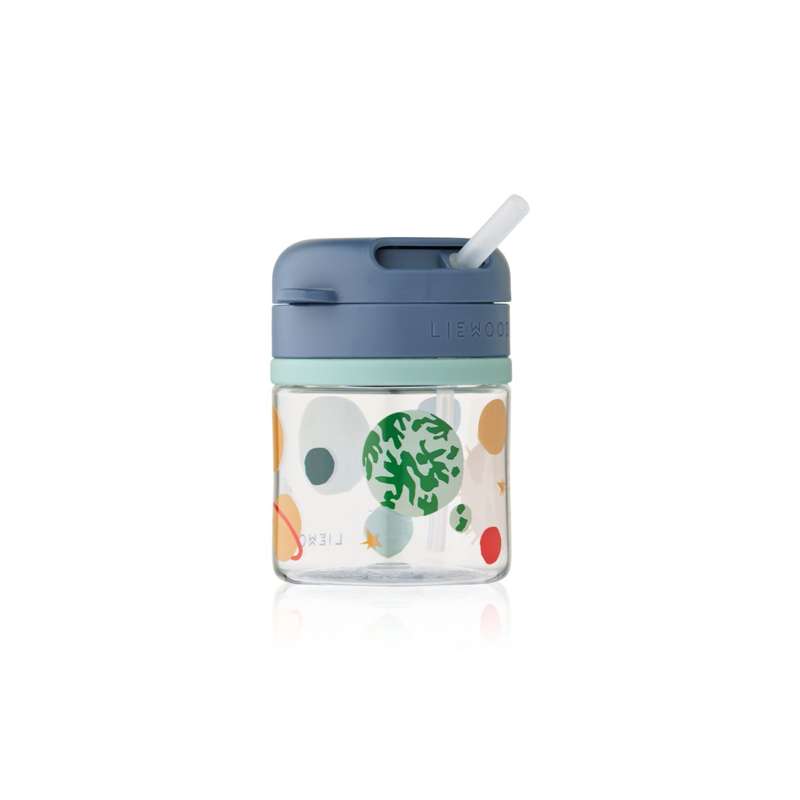 Liewood Pavia Tritan Sugrörskopp - 280ml - Univers/Klassisk Navy 