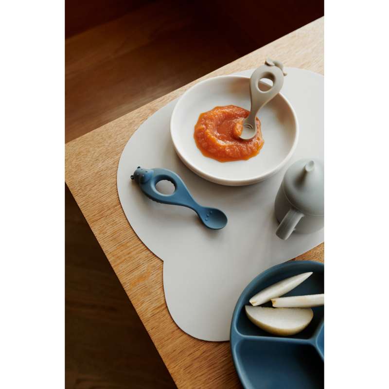 Liewood Stacy Skridsikker Rumindelad Tallrik - 2-Pack - Havblå/Valblå 