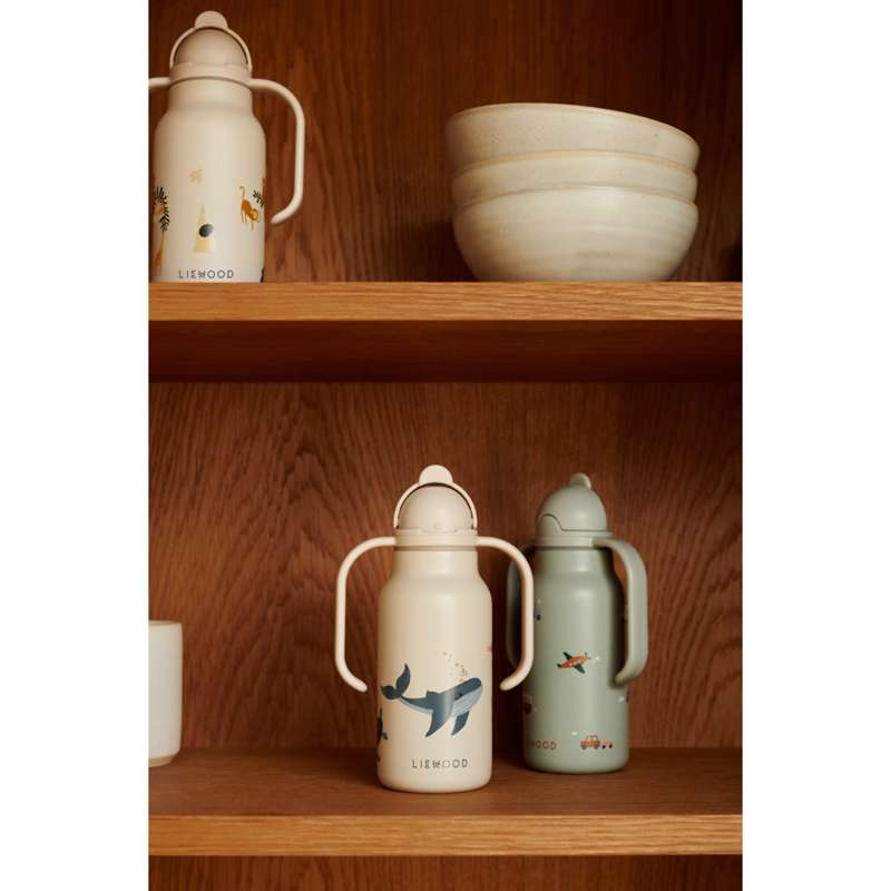 Liewood Kimmie Drickflaska - Rostfritt Stål - 250ml - Fordon/Dovblå 