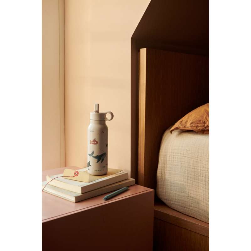 Liewood Falk Drickflaska - Rostfritt Stål - 350ml - Havskreatur/Sandy 