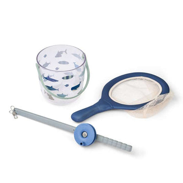 Liewood Cora Krabbfiskeset med nät - Haj/Duva Blå 