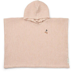 Liewood Paco Poncho - Broderad - Y/D Rand Tuscany Rose/Creme de la Creme 