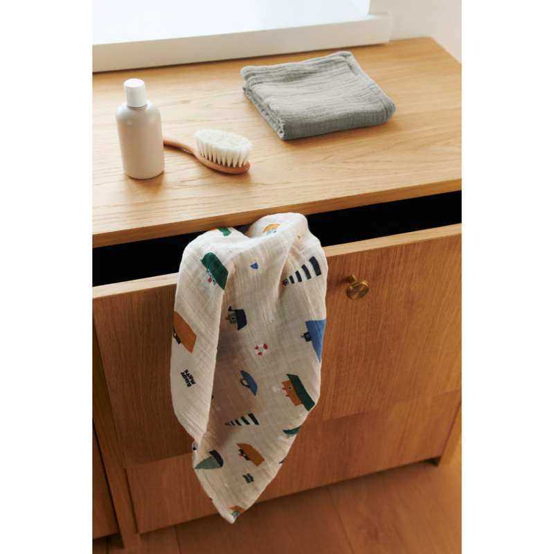 Liewood Lewis Muslin Tygbleck - 2-pack - Sailing/Dove Blue Mix 