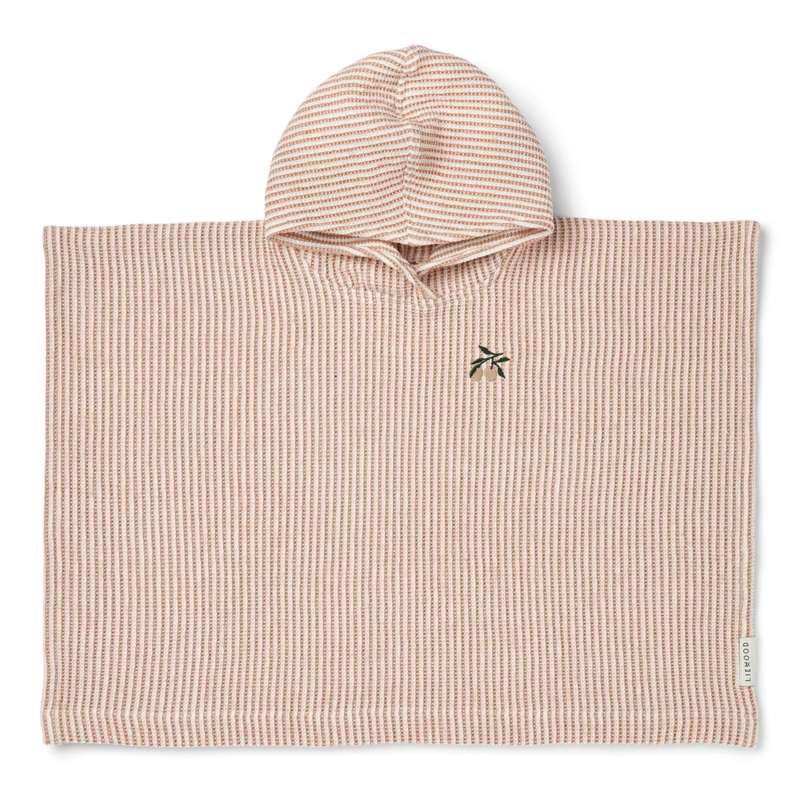 Liewood Paco Poncho - Broderad - Y/D Rand Tuscany Rose/Creme de la Creme 