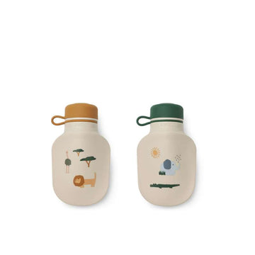 Liewood Lizzie Smoothie Flaska - 2-pack - Safari Sandy Mix 