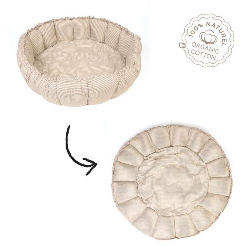 Play & Go Bloom - Babynest/Lekmatta - Stripes Blue 