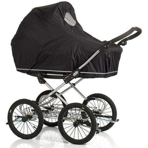Baby Dan Regnskydd med nät i svart till barnvagn.
