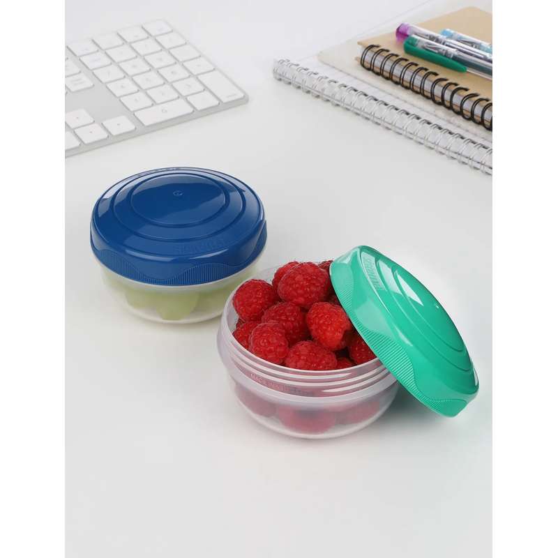 Sistema Snackbox - Portion Pod - 2-Pack - 210ml - Mintgrön/Dimblå 