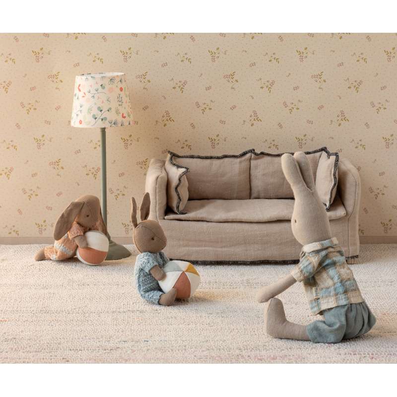 Maileg Hare Sätt - Micro - Brun - Blå 