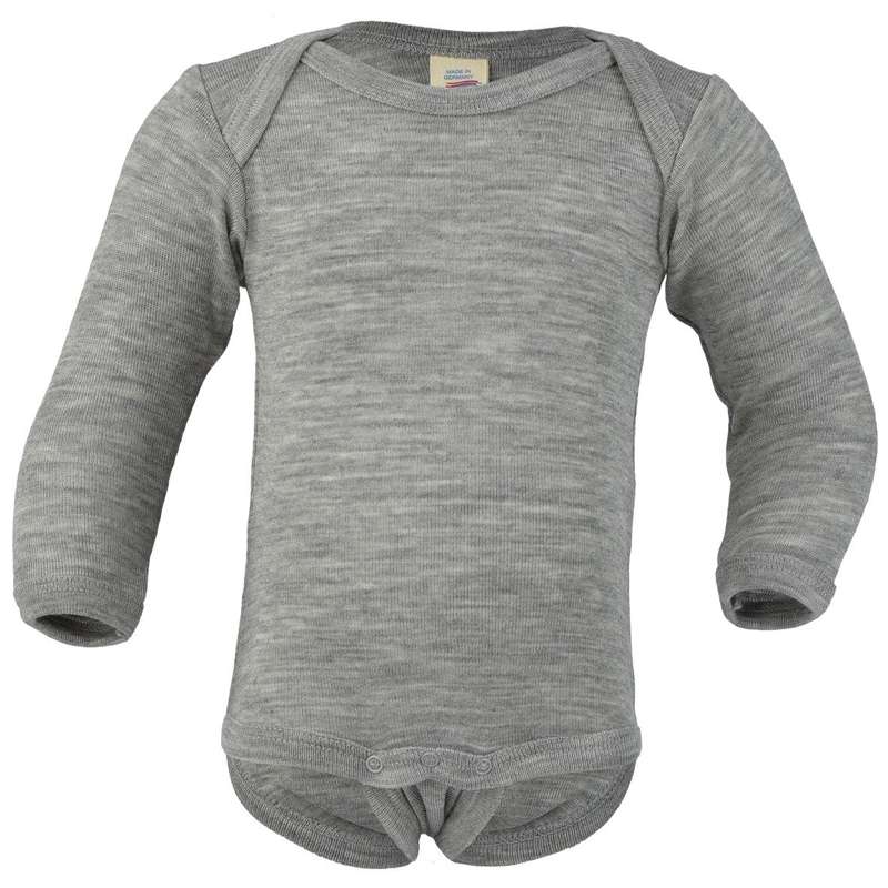 Engel Natur Kropp m. Långa Ärmar - Ull/Silke - Grå 