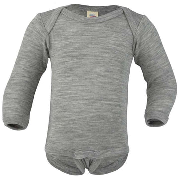 Engel Natur Kropp m. Långa Ärmar - Ull/Silke - Grå 