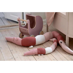 Sebra Stickad minikudde - Sleepy Croc - blossom pink