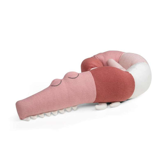 Sebra Stickad minikudde - Sleepy Croc - blossom pink