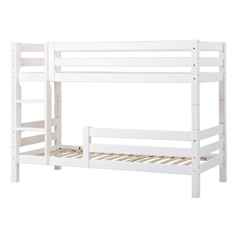 Hoppekids ECO Luxury - Våningsäng - 150 cm. - 90x200 cm. - Två Sänghäster - Flexibel inläggsbotten - Vit 
